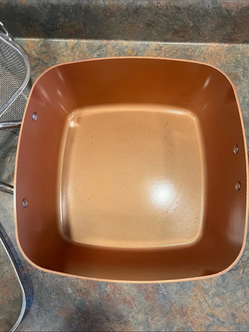 COPPER CHEHEF Brown Nonstick Covered Saucepan